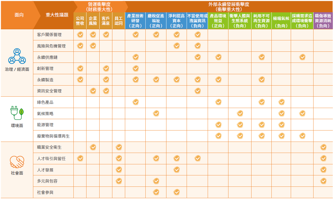 雙重重大性矩陣